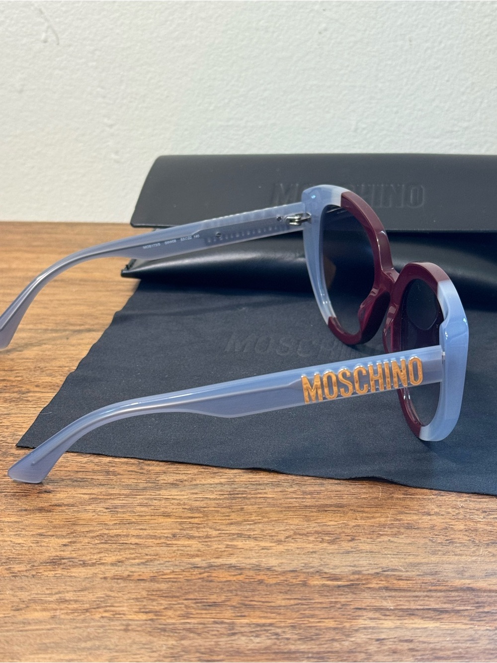 New Moschino Two-Tone Cat Eye Sunglasses - Blue & Purple